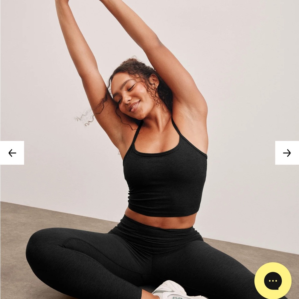 Beyond Yoga Spacedye Racerback Cropped Tank Black XS